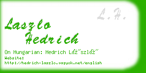 laszlo hedrich business card